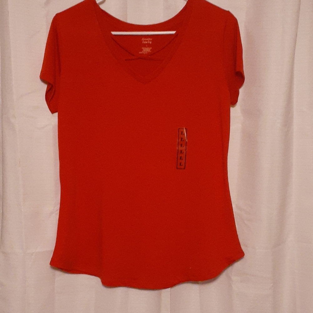 Red criss cross top
